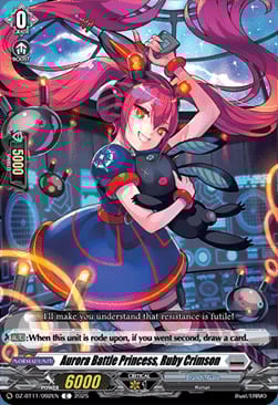 Aurora Battle Princess, Ruby Crimson [D-Format] Card Front