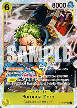 Roronoa Zoro Card Front