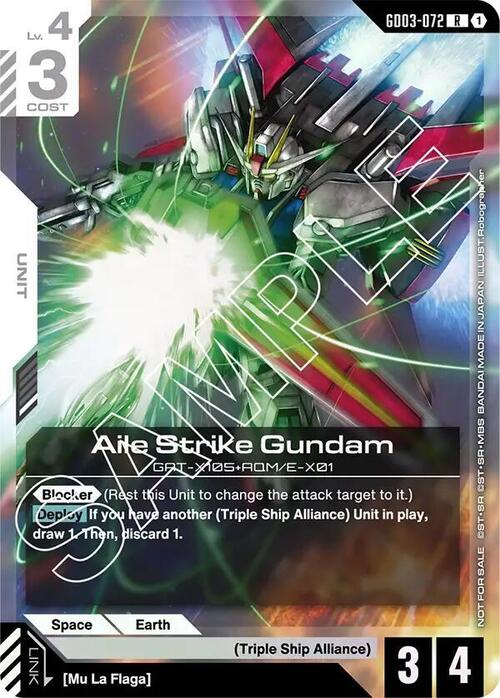 Aile Strike Gundam Card Front