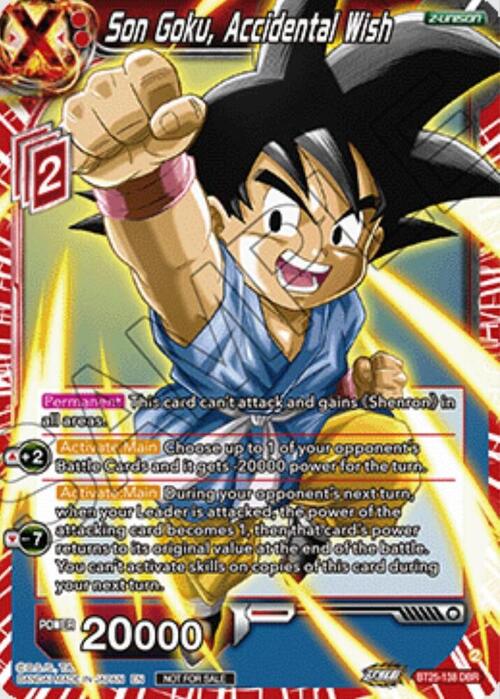 Son Goku, Accidental Wish Card Front