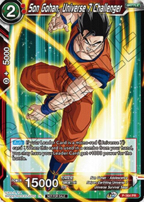 Son Gohan, Universe 7 Challenger Card Front
