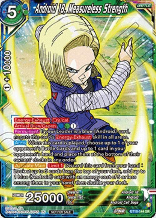 Android 18, Measureless Strength Card Front