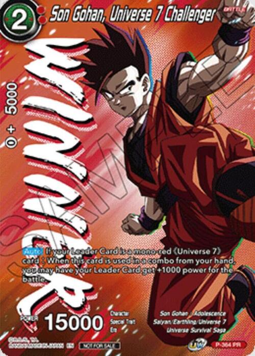 Son Gohan, Universe 7 Challenger Card Front