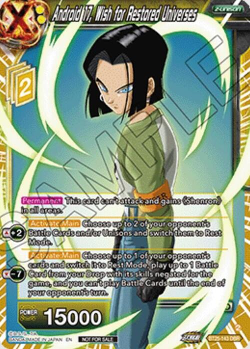 Android 17, Wish for Restored Universes Card Front