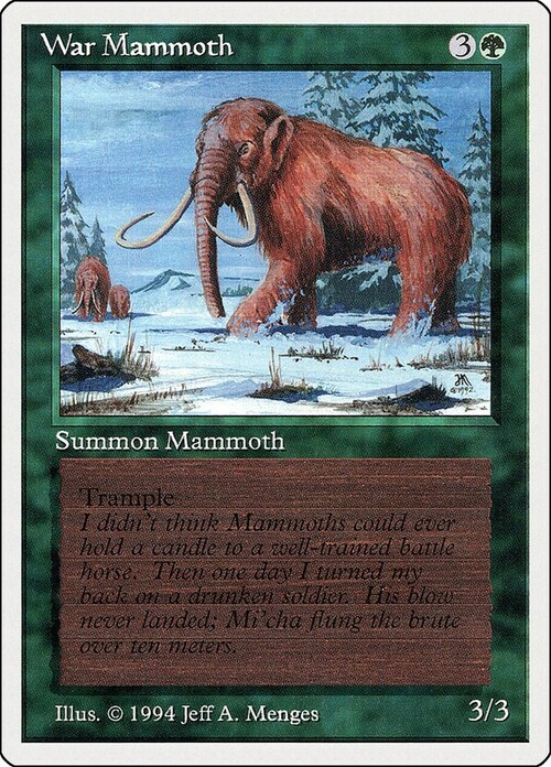 War Mammoth Card Front