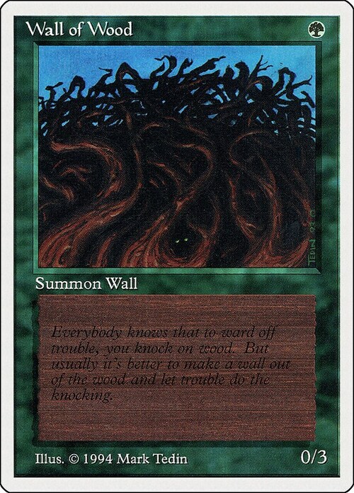 Wall of Wood Card Front
