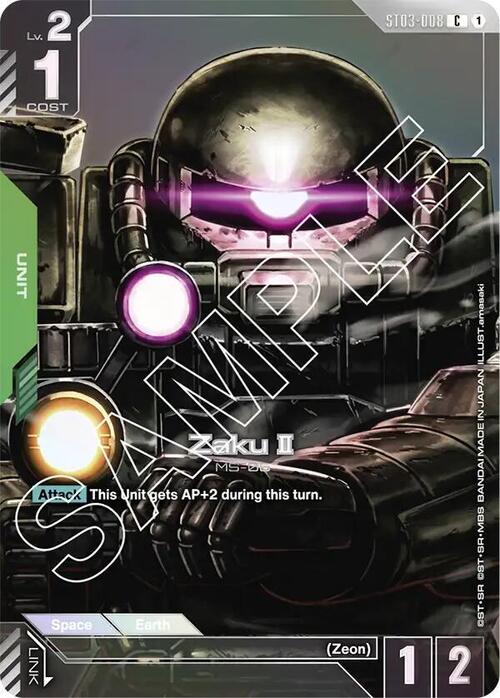 Zaku II Card Front