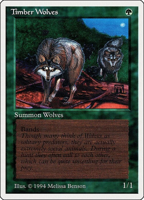 Timber Wolves Card Front