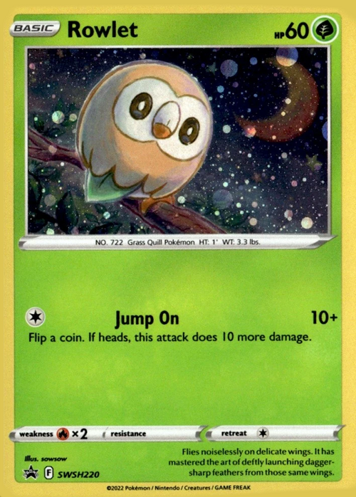 Rowlet [Hide and Seek | Tackle] Card Front
