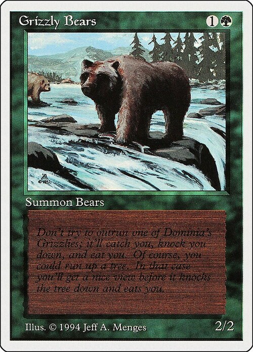 Grizzly Bears Card Front