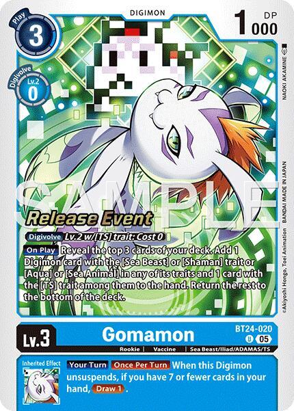 Gomamon Card Front