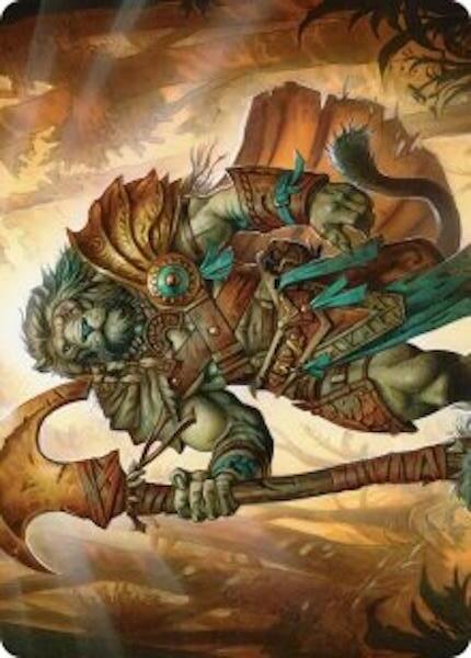 Art Series: Ajani, Outland Chaperone Card Front