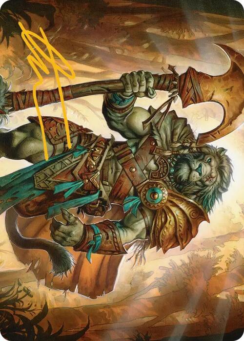 Art Series: Ajani, Outland Chaperone Card Front