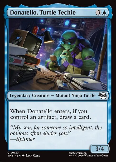 Donatello, Turtle Techie Card Front