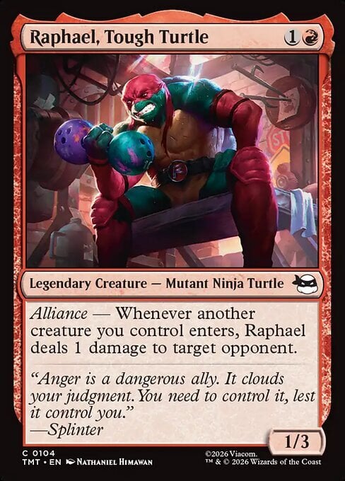 Raphael, Tough Turtle Card Front