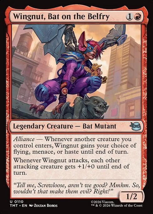 Wingnut, Bat on the Belfry Card Front