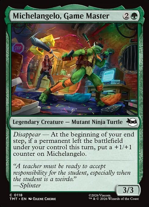 Michelangelo, Game Master Card Front
