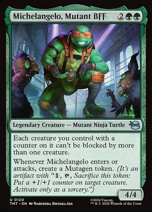 Michelangelo, Mutant BFF Card Front
