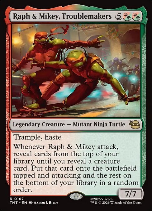 Raph & Mikey, Troublemakers Card Front