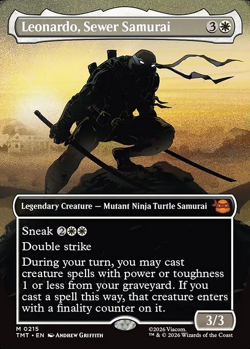 Leonardo, Sewer Samurai Card Front