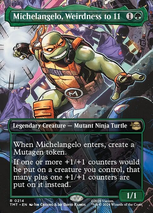 Michelangelo, Weirdness to 11 Card Front