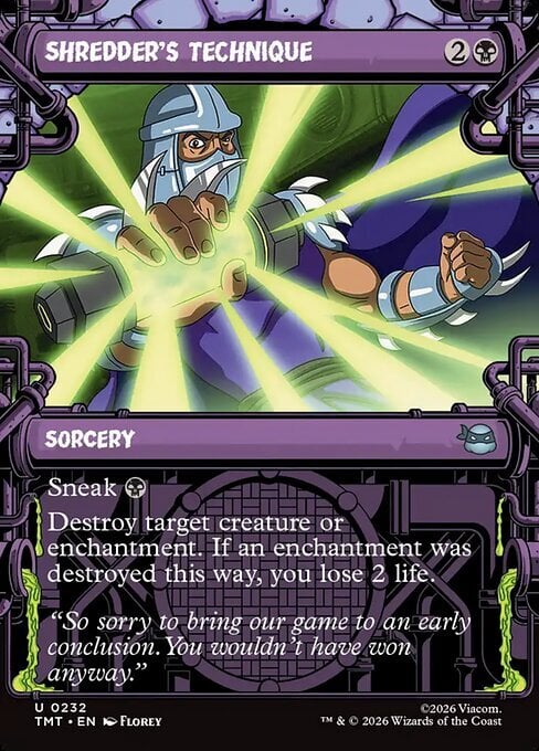 Shredder's Technique Card Front