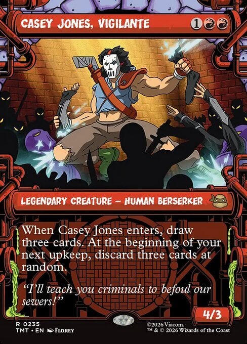 Casey Jones, Vigilante Card Front
