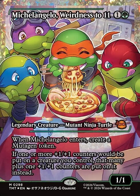 Michelangelo, Weirdness to 11 Card Front