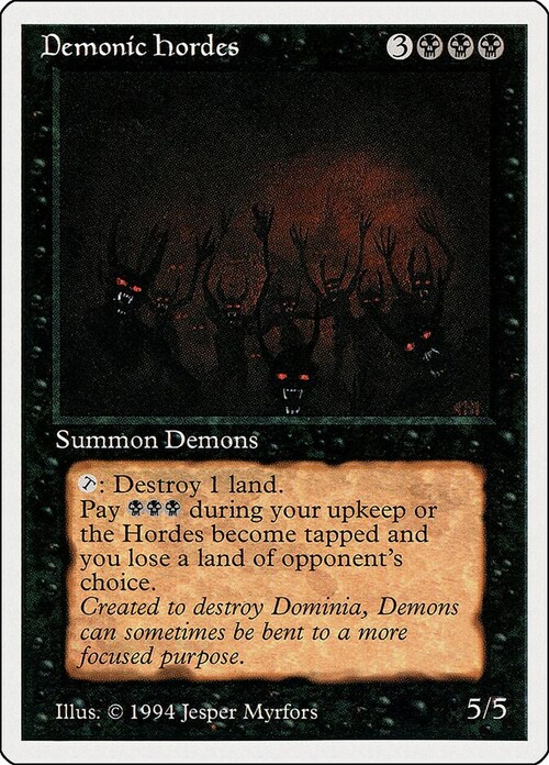 Demonic Hordes Card Front