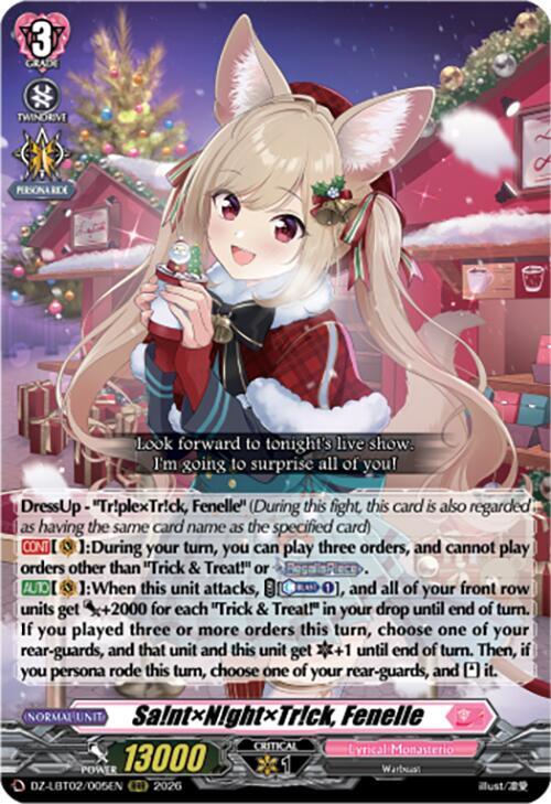 Sa!nt×N!ght×Tr!ck, Fenelle Card Front