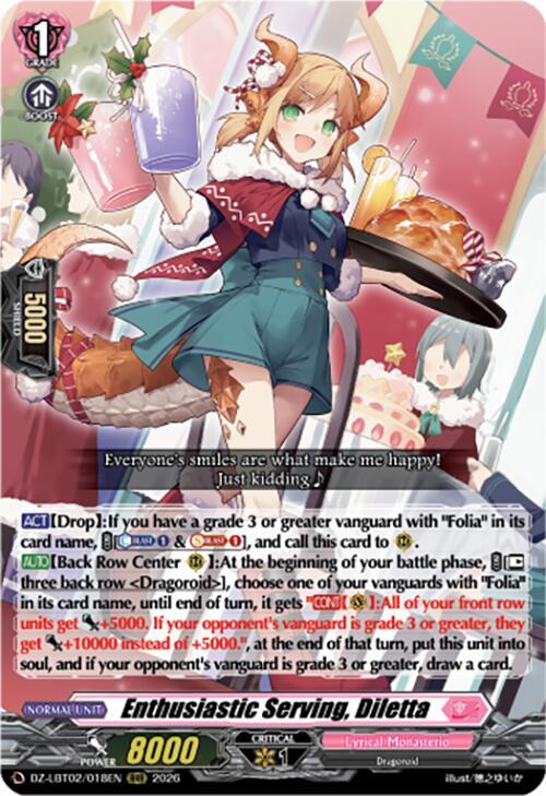 Enthusiastic Serving, Diletta Card Front
