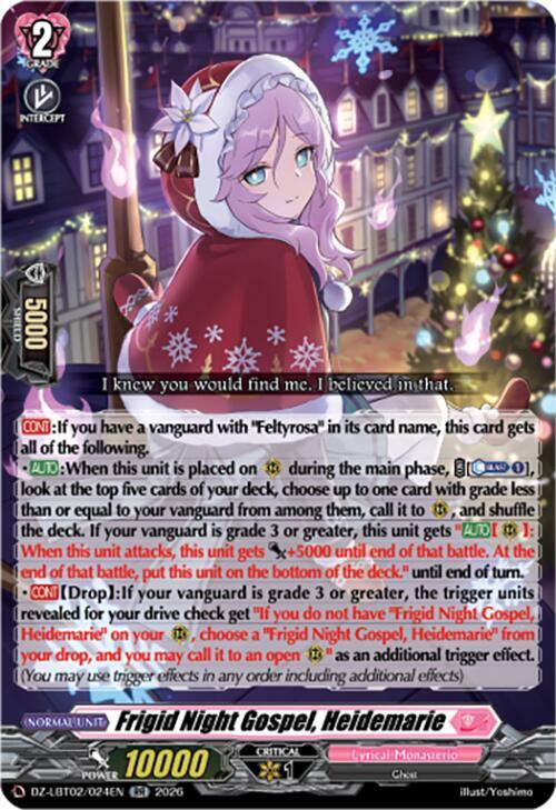 Frigid Night Gospel, Heidemarie Card Front