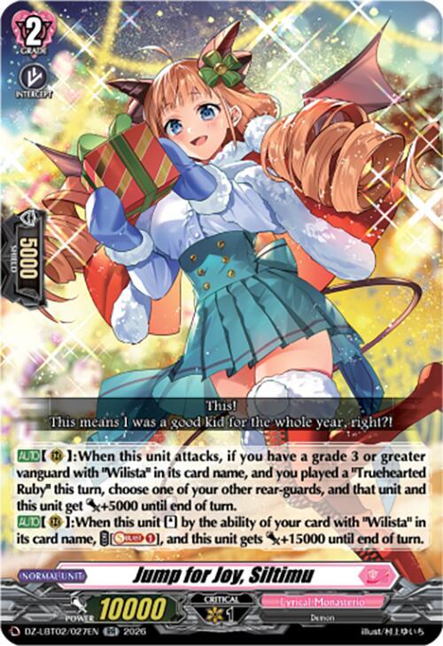 Jump for Joy, Siltimu Card Front