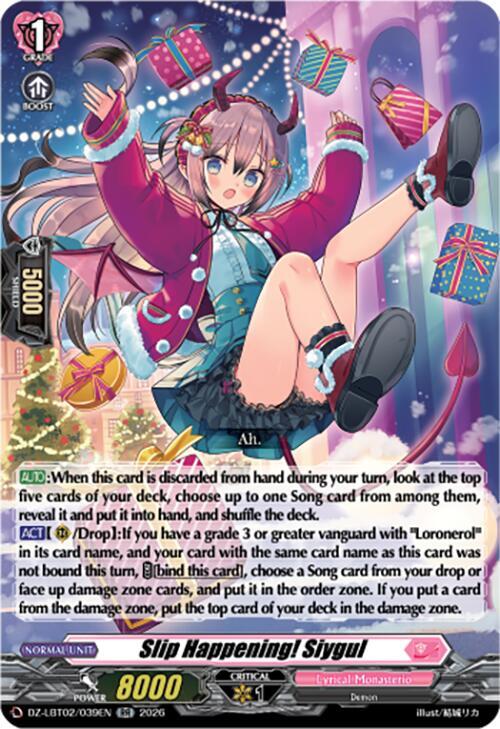 Slip Happening! Siygul Card Front