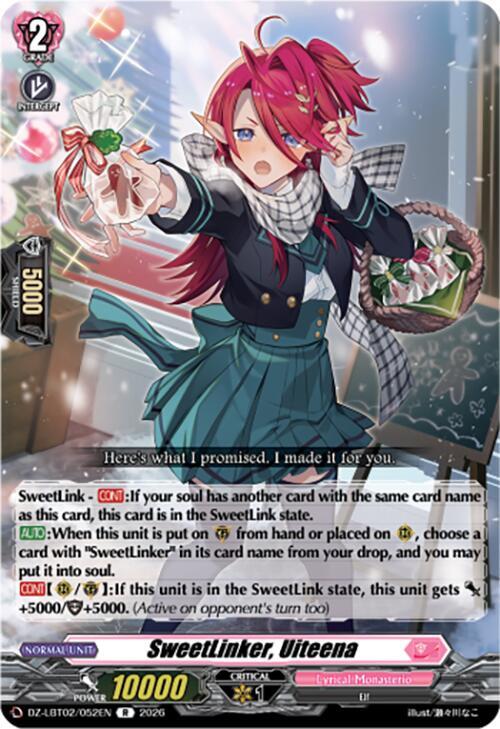 SweetLinker, Uiteena Card Front