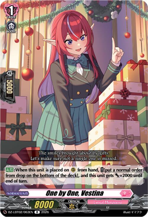 One by One, Vestina Card Front