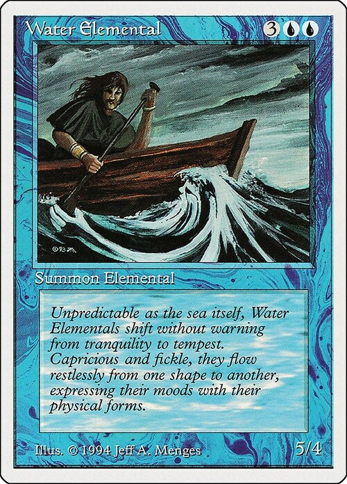 Water Elemental Card Front