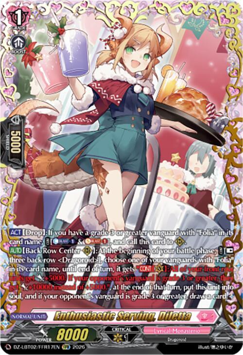 Enthusiastic Serving, Diletta Card Front