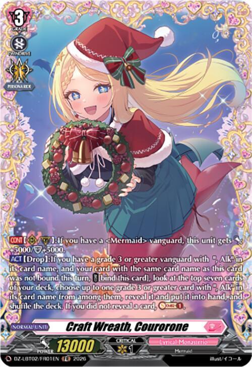 Craft Wreath, Courorone Card Front