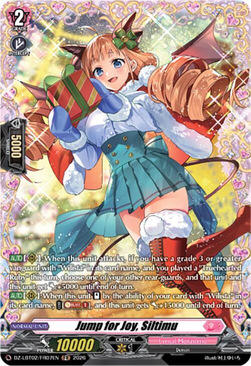 Jump for Joy, Siltimu Card Front