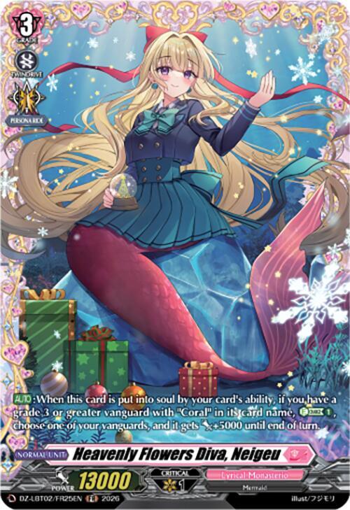 Heavenly Flowers Diva, Neigeu Card Front