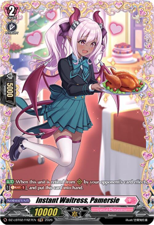 Instant Waitress, Pamersie Card Front