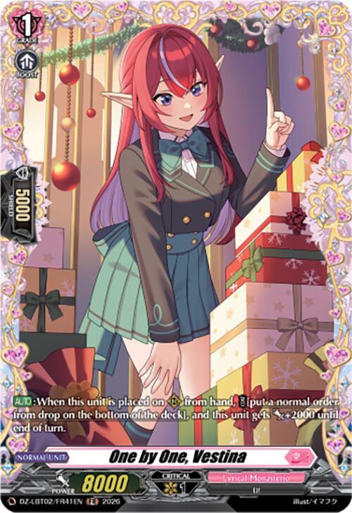 One by One, Vestina Card Front