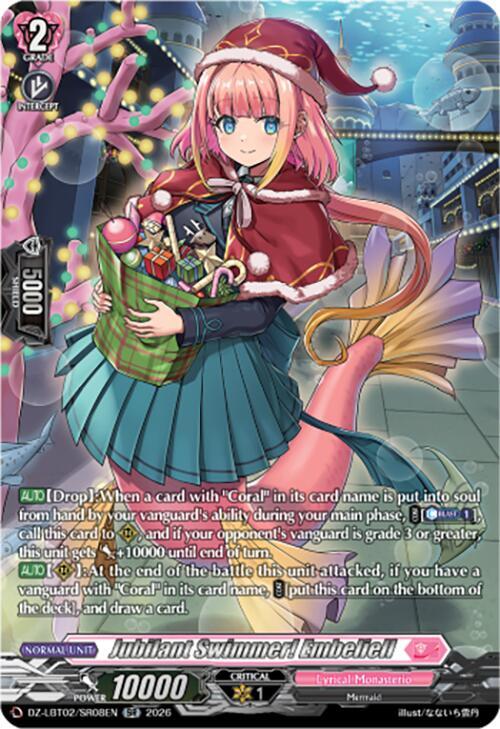 Jubilant Swimmer! Embeliell Card Front