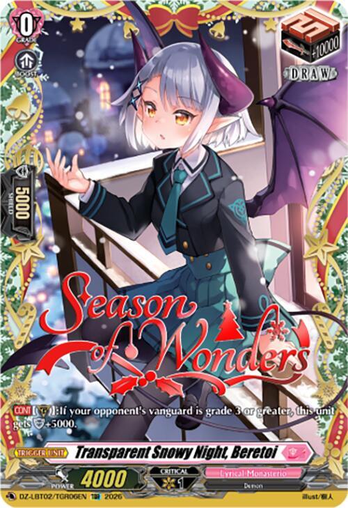 Transparent Snowy Night, Beretoi [D Format] Card Front