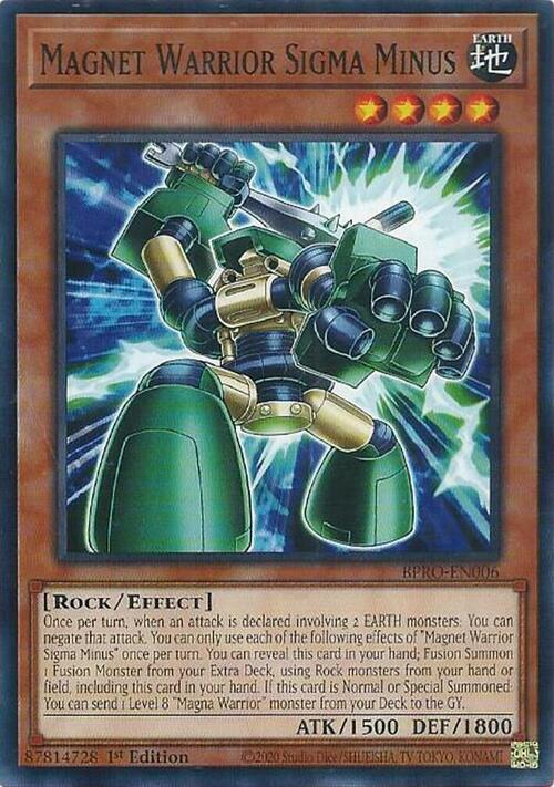 Magnet Warrior Sigma Minus Card Front