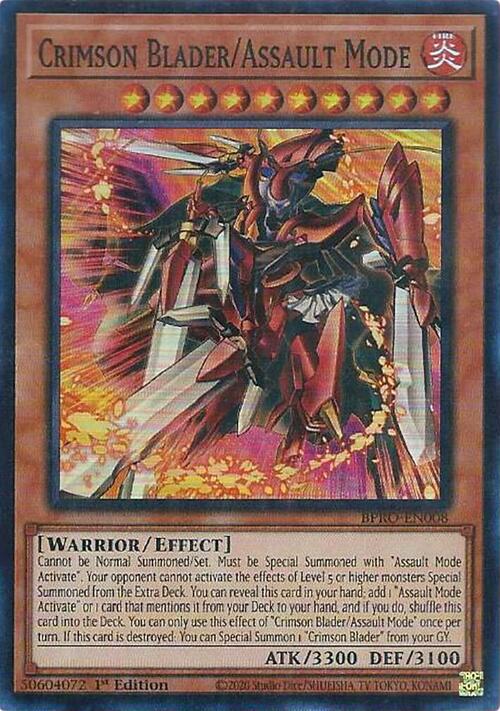 Crimson Blader/Assault Mode Card Front