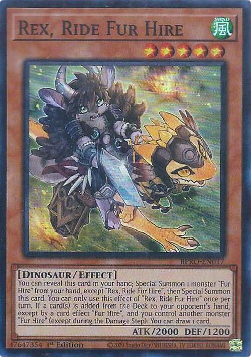 Rex, Ride Fur Hire Card Front