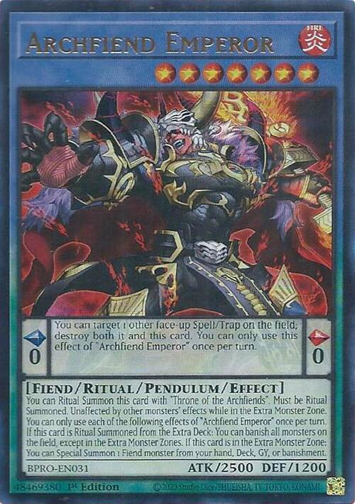 Archfiend Emperor Card Front