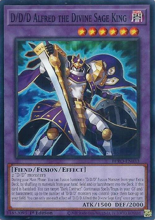 D/D/D Alfred the Divine Sage King Card Front